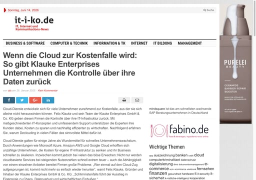 Artikel auf IT-I-Ko