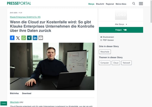 Pressemitteilung auf Presseportal