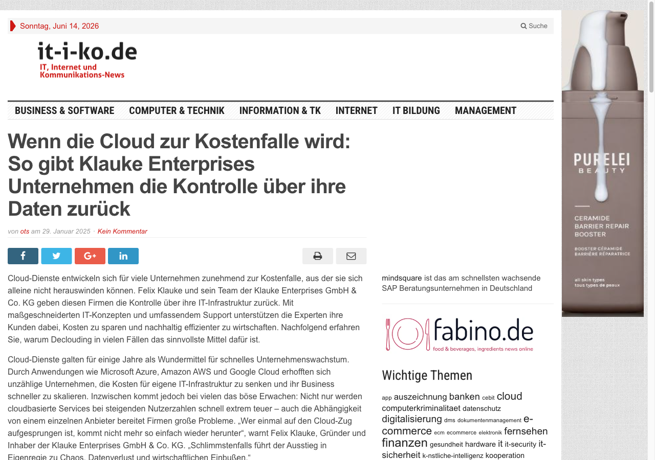 IT-I-Ko: Wenn die Cloud zur Kostenfalle wird